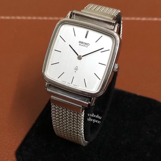 Đồng hồ nam vuông tank dây thép chun italy thương hiệu Seiko Nhật Bản