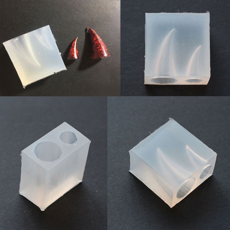 Sa Khuôn Silicone Làm Móc Khóa Hình Cặp Cánh Ác Quỷ Mini