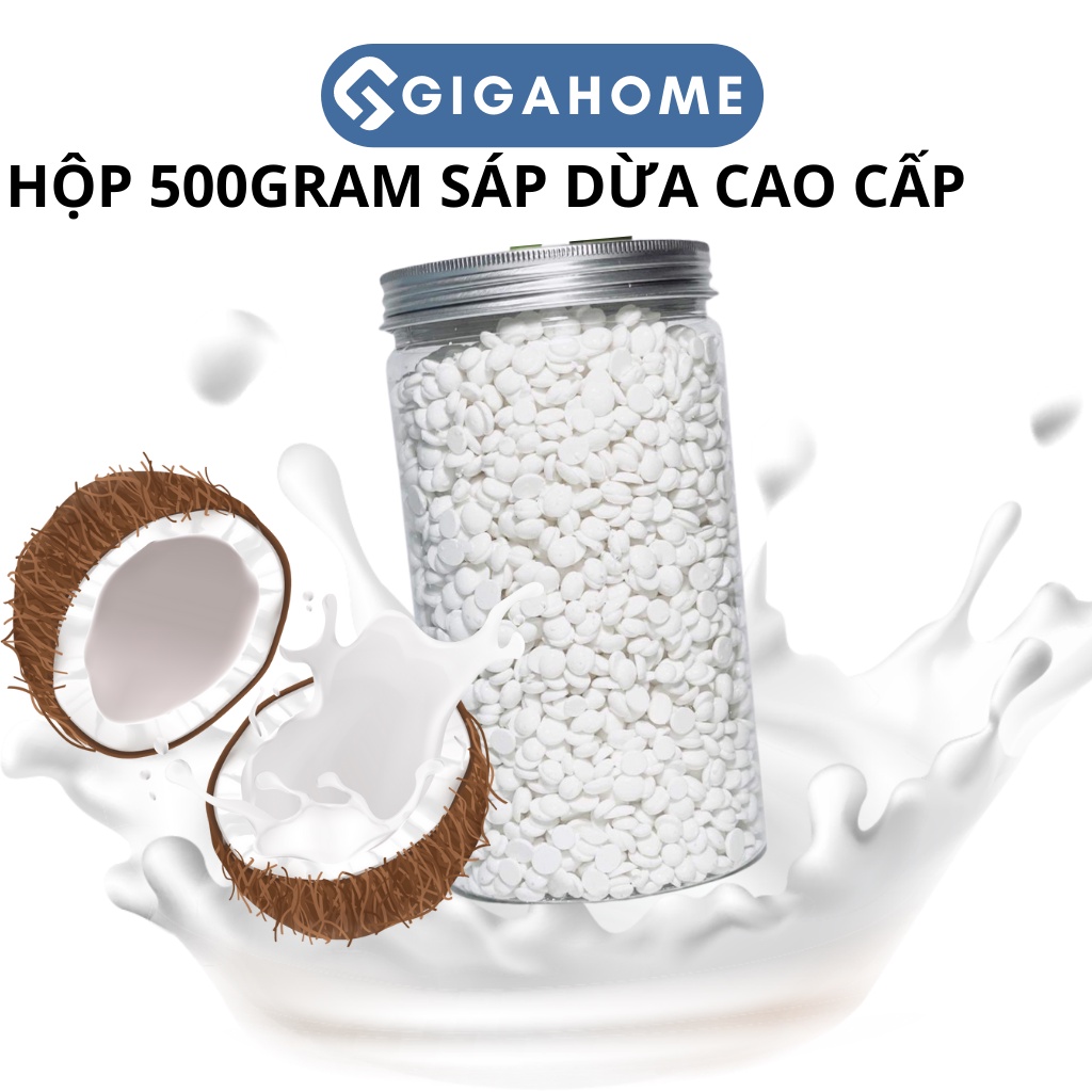[CHE TÊN] Sáp Wax Lông Nóng Sữa Dừa Cao Cấp GIGAHOME Siêu Bám Lông, Dùng Cho Da Nhạy Cảm Tặng Que