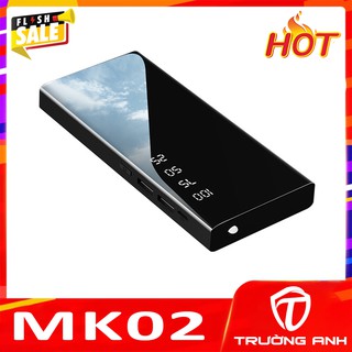 Sạc Dự Phòng 30000mAh Tích Hợp Sạc Nhanh Fast Charge Mặt Kính hiển thị pin. 2USB Có Đèn
