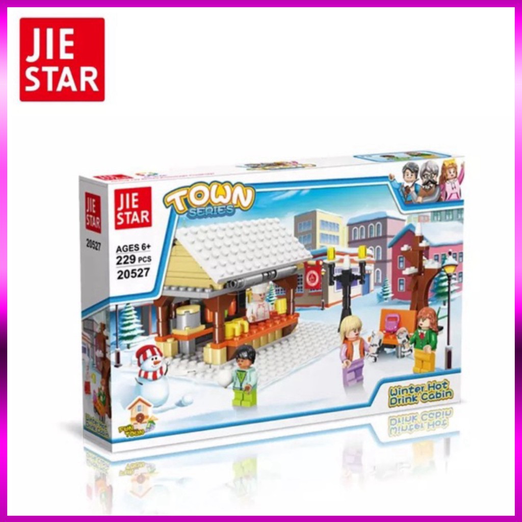 Đồ chơi bé trai Lego jie star lắp ráp tiệm nước mùa đông 229 Chi Tiết - 20527