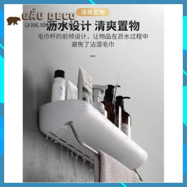 Kệ để đồ nhà tắm dán tường – Hàng chính hãng ecoco (1 tầng) - Loại cao cấp - Không cần khoan