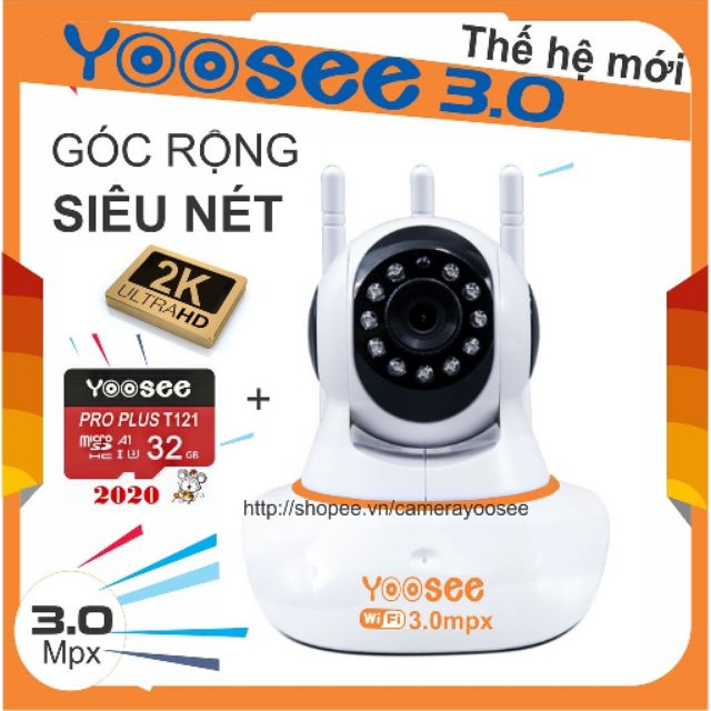 CAMERA YOOSEE 3.0 MỚI SIÊU NÉT KÈM THẺ NHỚ 32G