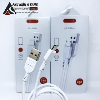 Cáp sạc nhanh 2.4a cho ip lightning – micro usb – type c byz bc008