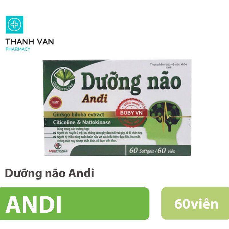 Dưỡng não Andi hết đau đầu ,tê bì chân tay