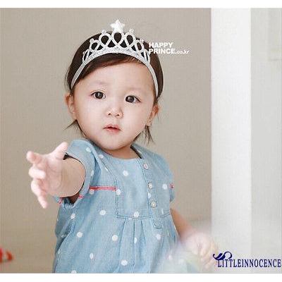 EII-Girl Baby Hair Accessories Princess Tiaras Crowns Headband Elastic Birthday New
