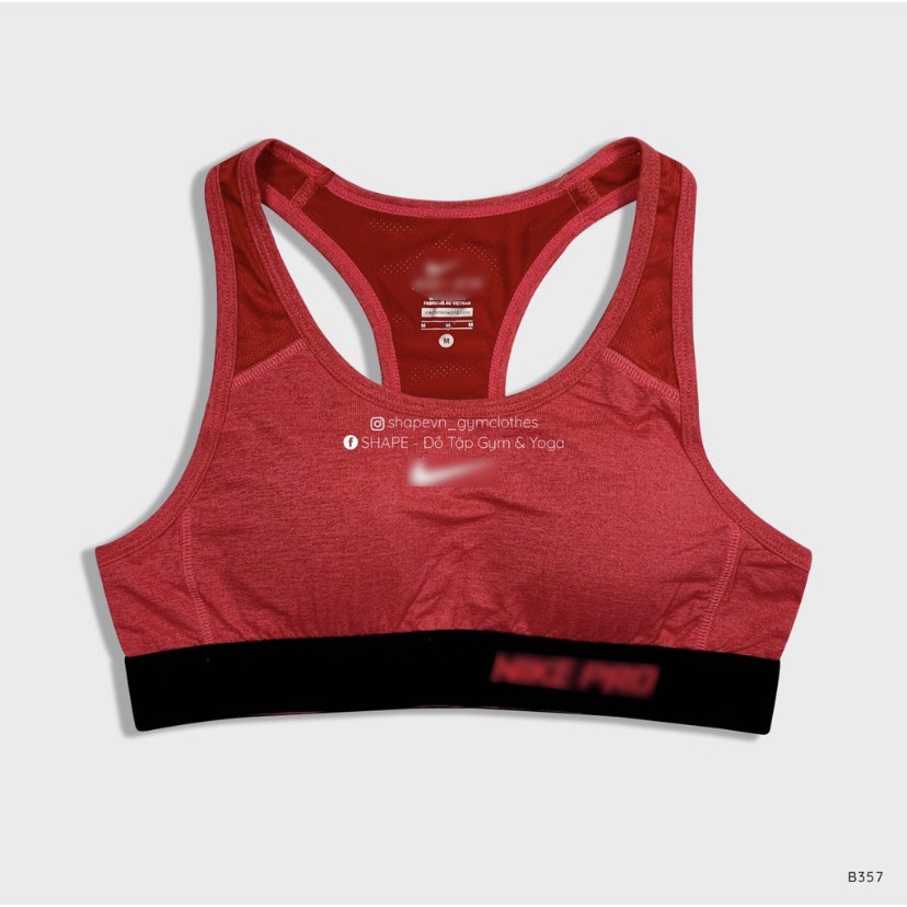 Mẫu áo bra tập nữ N.k cạp chun chữ thể thao [B357]