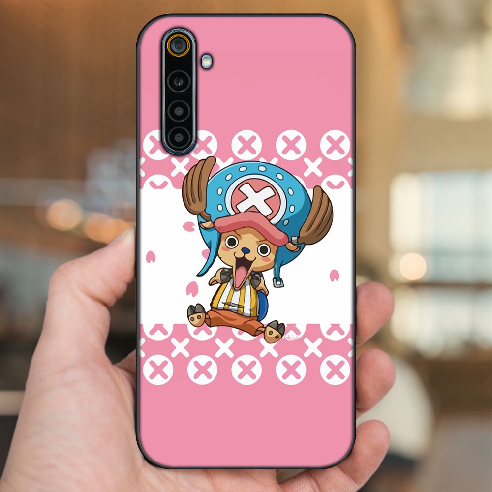 Ốp lưng Realme 6, 6 Pro viền đen in hình Chopper One Piece Đảo Hải Tặc