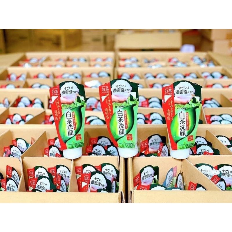 Sữa rửa mặt trà xanh dạng bọt Shirochasou White Tea Foaming Wash 150G và Srm Trà xanh Typ 120G