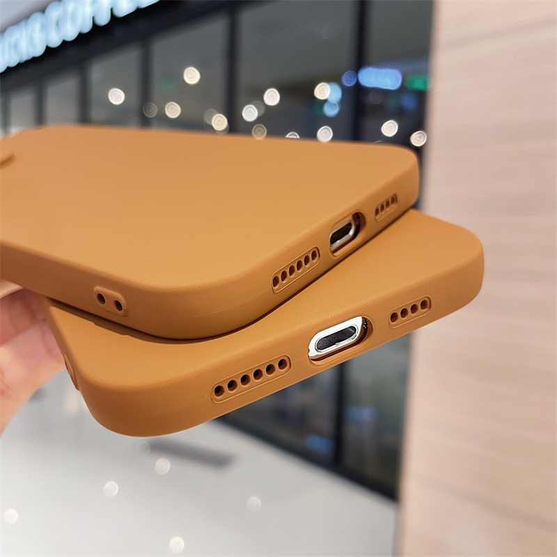 Ốp Điện Thoại Silicon Dẻo Màu Trơn Bảo Vệ Camera Cho iPhone 13 12 11 Pro Max 13Pro 12Pro 11Pro X XS XR 8 7 6 6S Plus