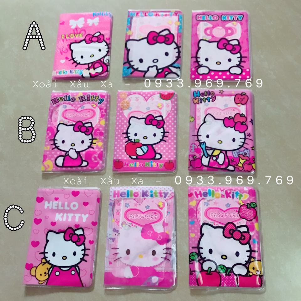 Bao passport, bao hộ chiếu hoạt hình dễ thương Kitty, đoraemon, stitch...