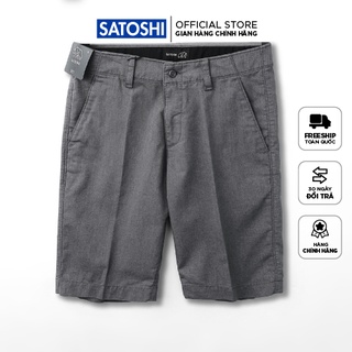 | Satoshi | Quần Short kaki nam SAQS36 màu xám form regular thoải mái vận động size 30 (59-65kg)