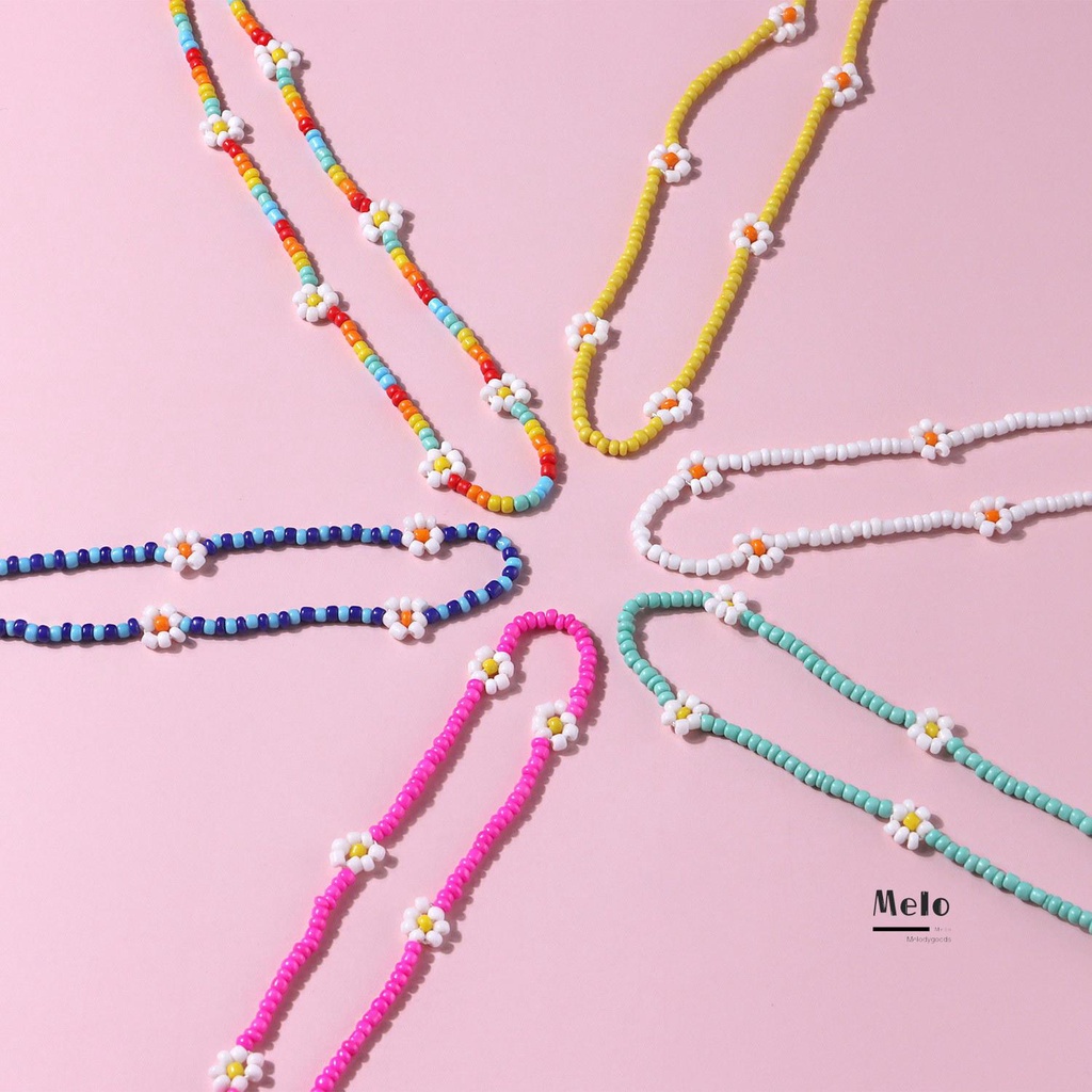 Vòng cổ chuỗi hạt nhiều màu tuỳ chọn handmade thời trang đi biển cho nữ