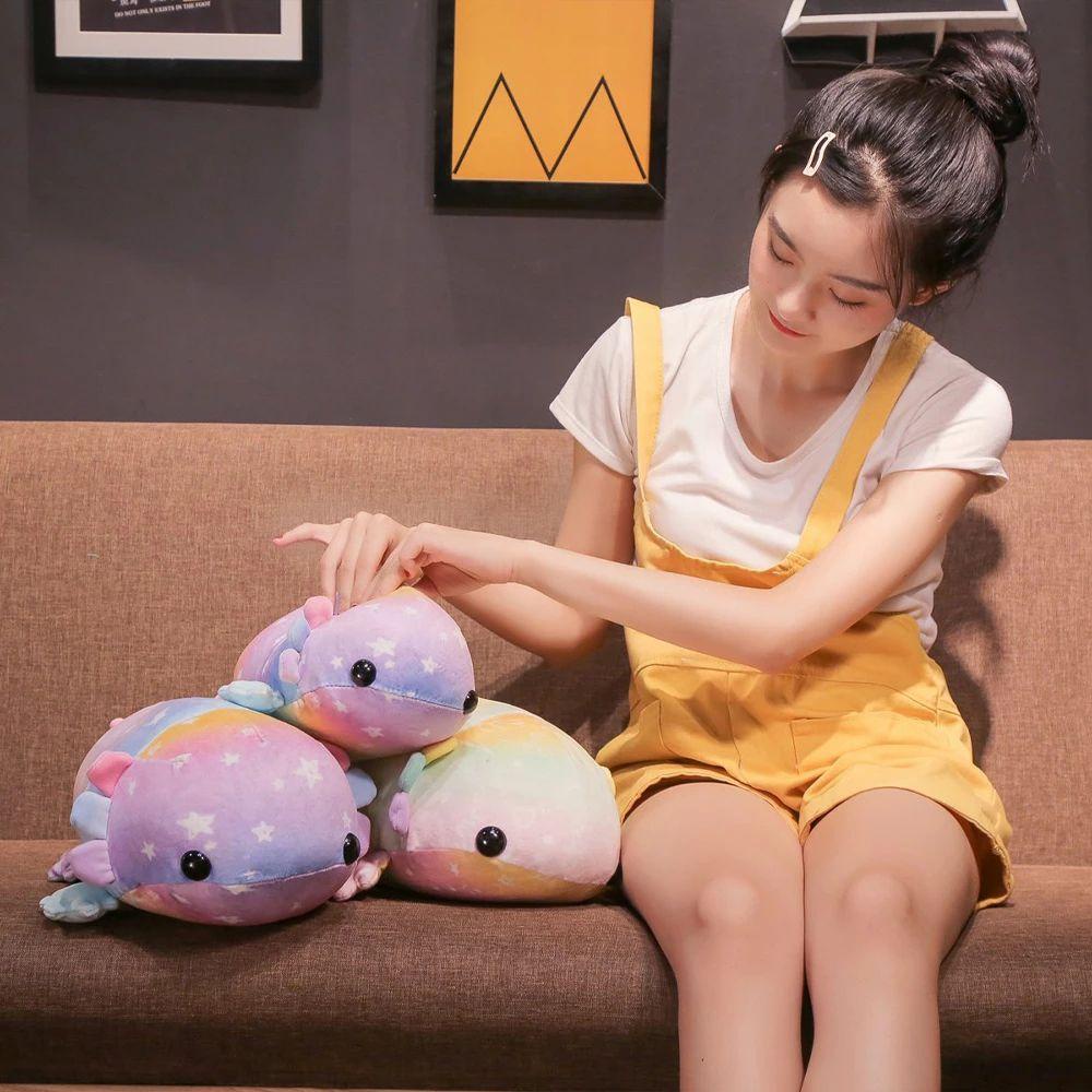 REBUY1 Thú Nhồi Bông Hình Khủng Long / Cá Salamander Dễ Thương Cho Bé