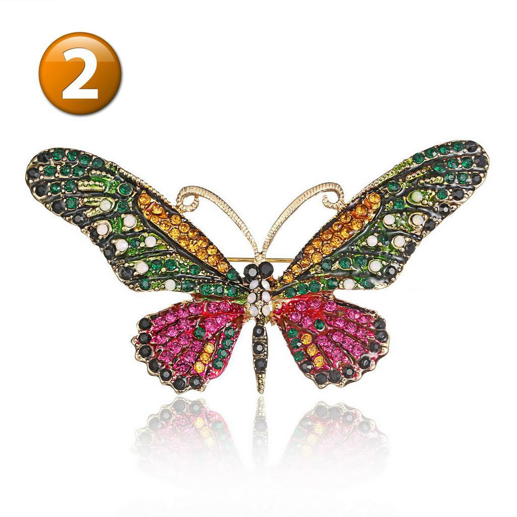 Ghim Cài Áo Hình Bươm Bướm Đính Kim Cương Giả Thời Trang Cho Nữ