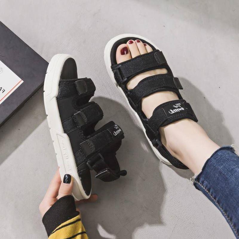 Sandal quai ngang unisex, đế cao su đi cực êm chân D141