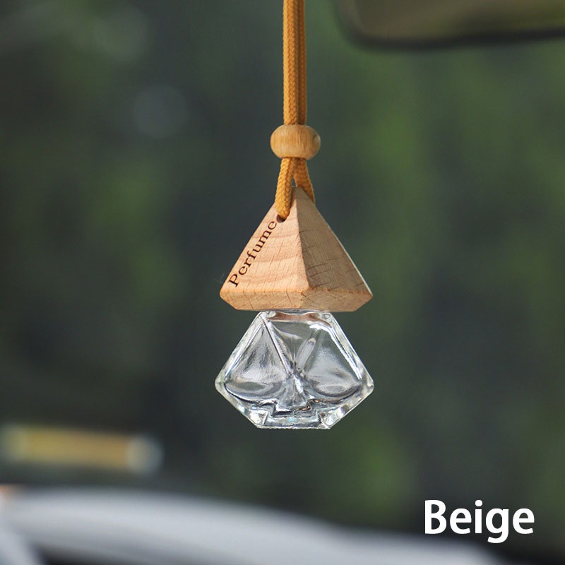 Lọ đựng nước hoa mini SEAMETAL bằng thủy tinh trong suốt hình tam giác trang trí nội thất xe hơi