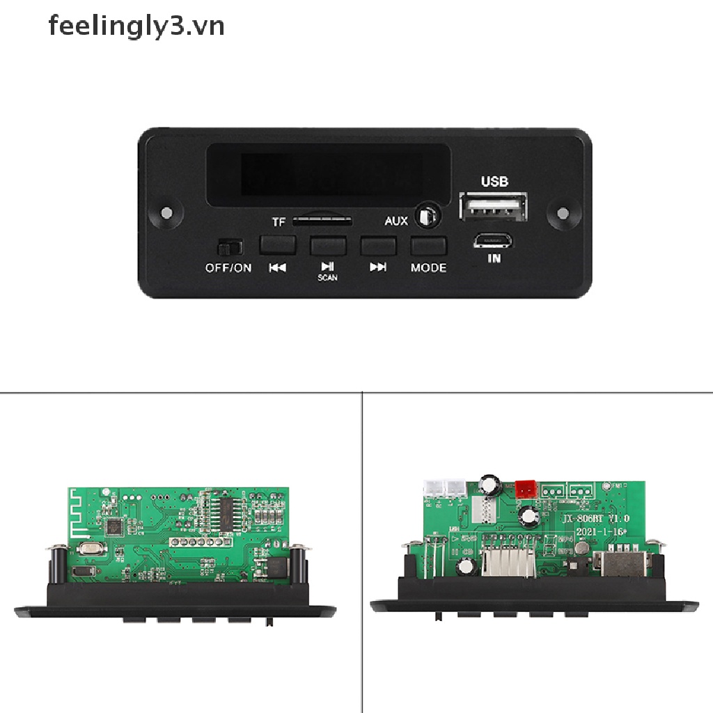 Bảng Giải Mã Âm Thanh Mp3 Bluetooth Hỗ Trợ Thẻ TF USB AUX Dài 3m