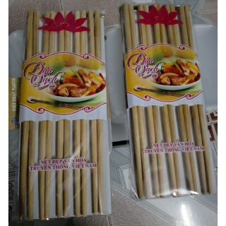 Set 10 Đôi Đũa tre truyền thống sạch không hoá chất