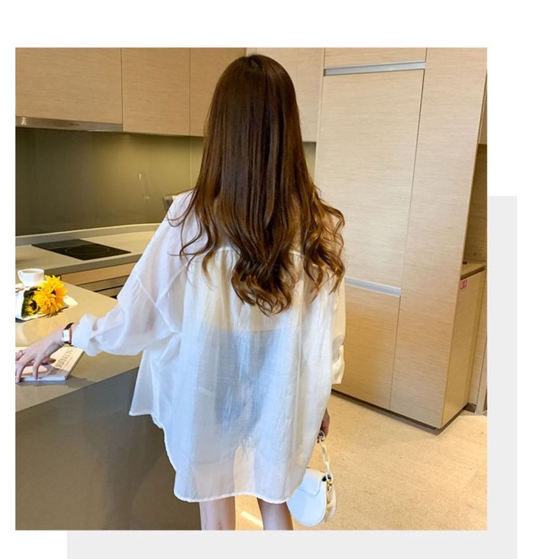 Áo Sơ Mi Chống Nắng Siêu Mỏng Màu Sắc Đơn Giản Thời Trang Mùa Hè Cho Nữ