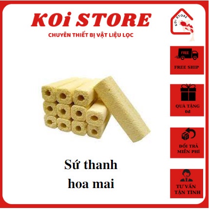 Sứ thanh hoa mai kích thước 15x4x4cm dùng để lọc nước cho bể cá