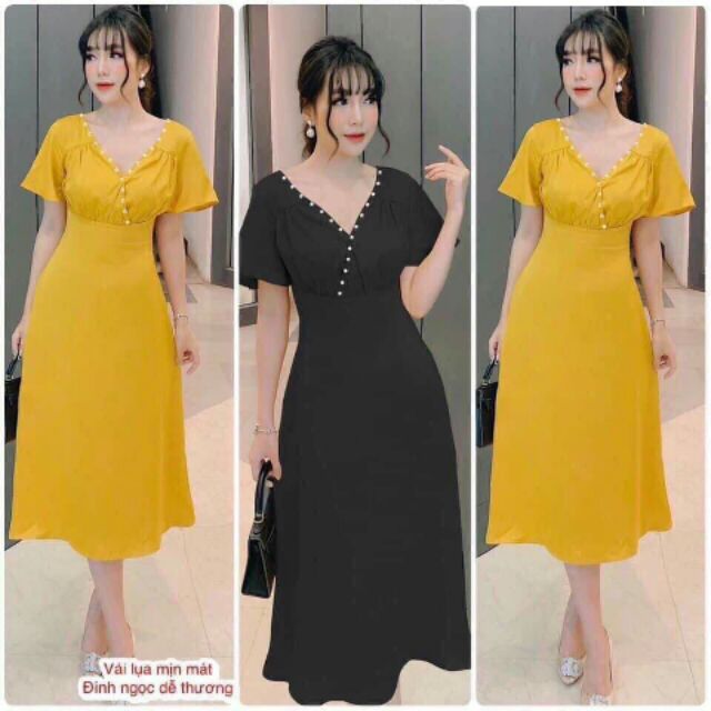 Váy công chúa body thêu hoa kèm hình thật 60-65kg