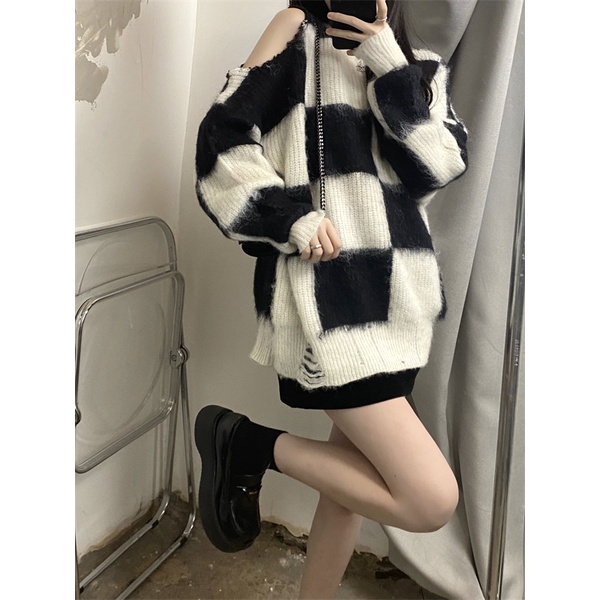 Áo len nữ dài tay cổ tròn thời trang Hàn