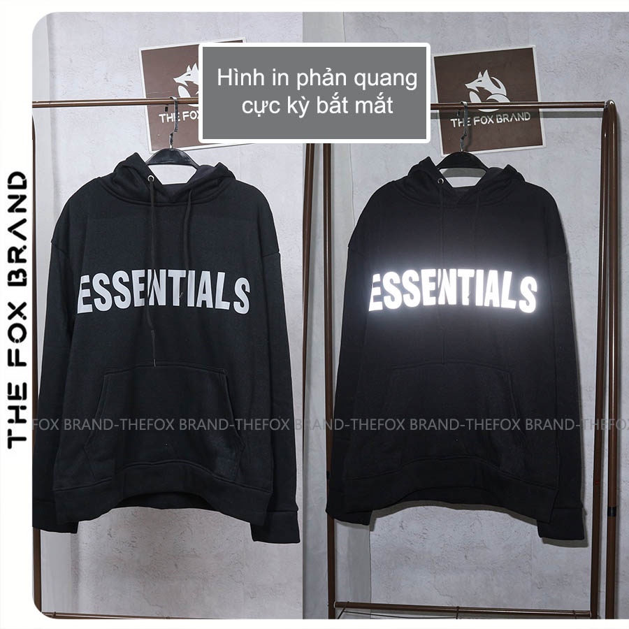 Áo khoác hoodie unisex nam nữ essentials chất nỉ bông form rộng The Fox