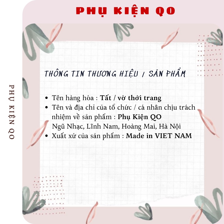 Tất vớ gân cổ thấp kiểu dáng trẻ trung - TT18