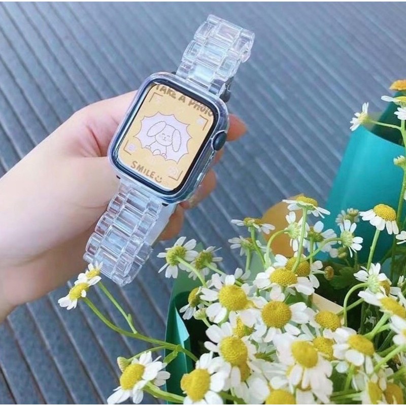 dây nhựa trong suốt cực kỳ xinh xắn dành cho applewatch