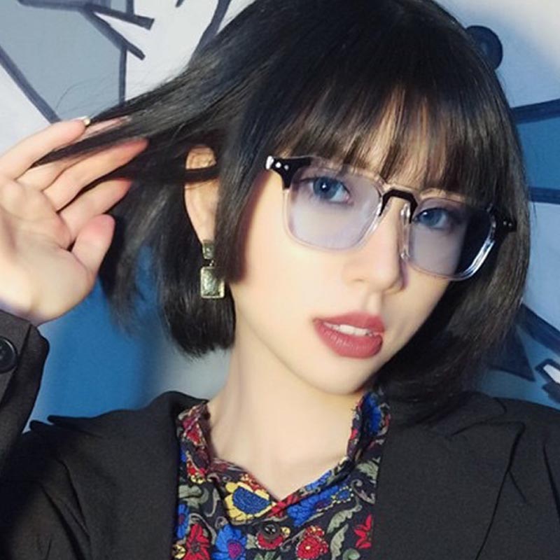 Mắt Kính Mát Unisex Thời Trang Hàn Quốc Phong Cách Retro Chống Tia UV