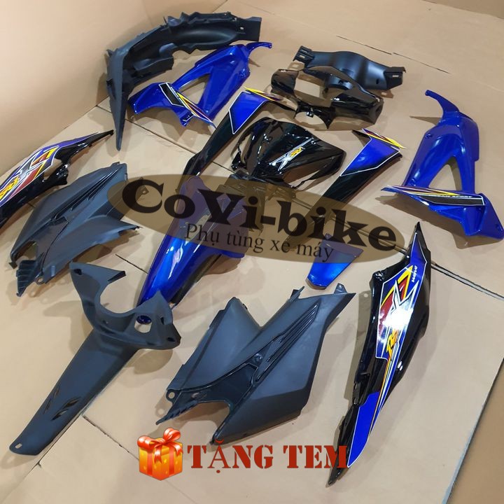 Bộ nhựa - dàn áo xe Wave RSX 100cc đời 2008 - 2009 Nhựa ABS màu Xanh Dương - SPB-8486