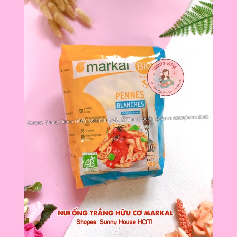 Nui xoắn/ống hữu cơ Markal 500g [Date 2023]