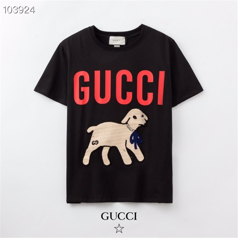 GUCCI Fashion casual round neck cotton couple short-sleeved T-shirt 2060#