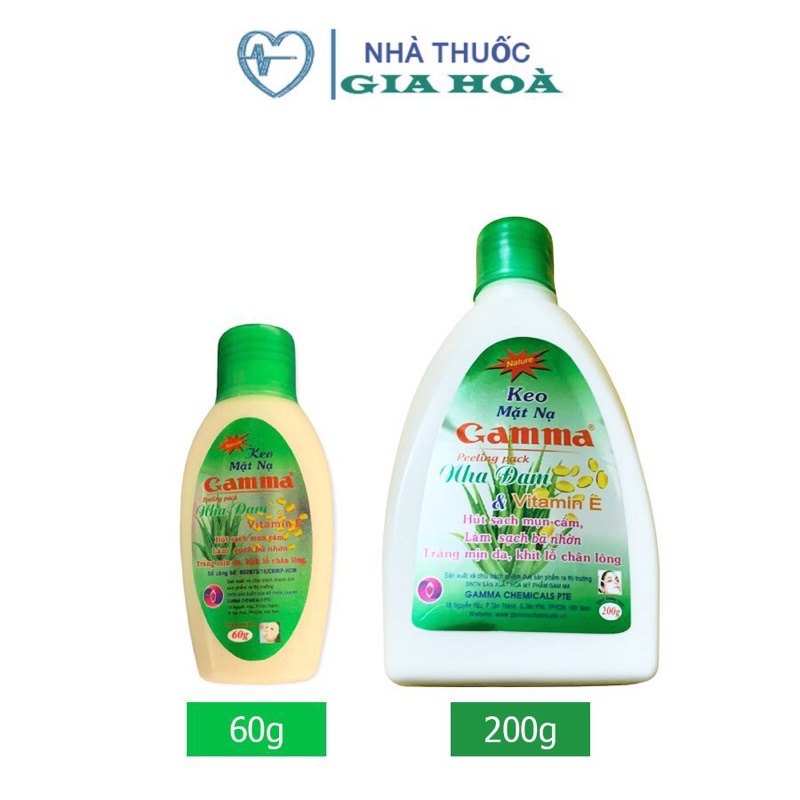 Gel lột mụn / keo dán mặt nạ lột mụn nha đam Gamma lấy sạch bụi bẩn, thông thoáng lỗ chân lông