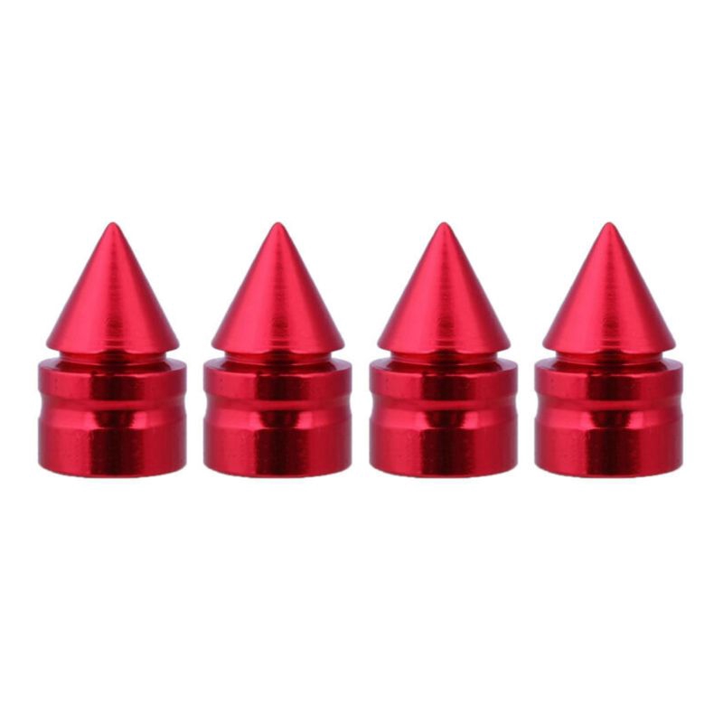 ☀SUPB☀ 4Pcs Car Auto Aluminum Tire Rim Valve Wheel Air Port Stems Cap