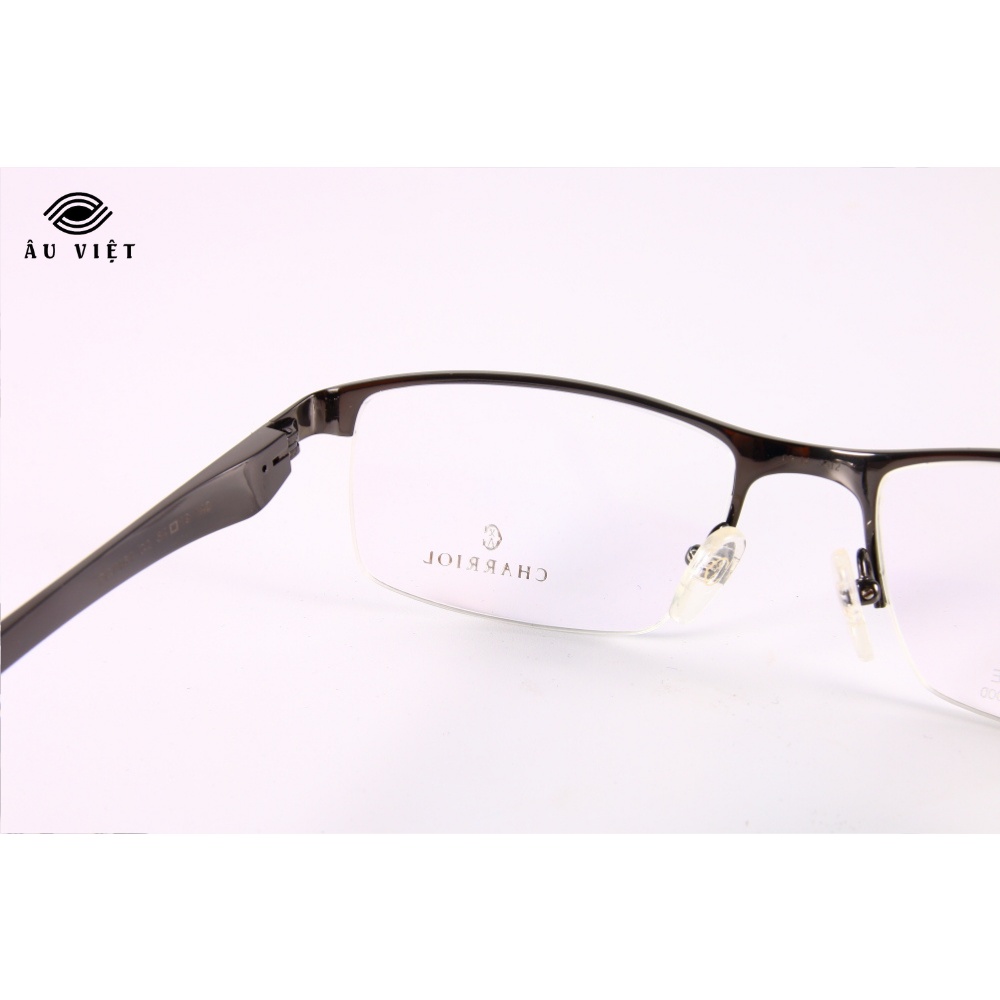 Gọng kính nam titanium dáng vuông Charriol PC-7464 màu bạc Full box