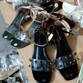 Sandal quai trong đính ngọc
