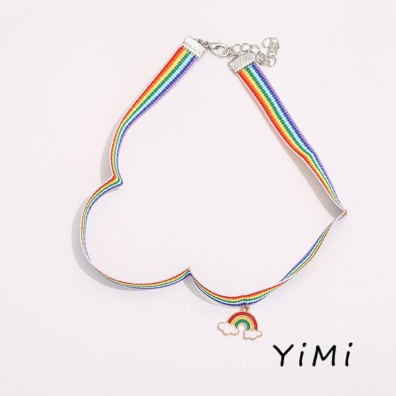 【Siêu rẻ】Thời trang Hàn Quốc Vòng tay cầu vồng mới