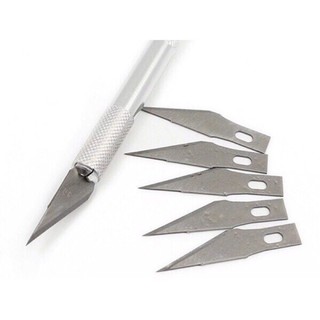 Dao cắt bột nail, tạo kiểu móng bột(kèm 6 lưỡi dao)