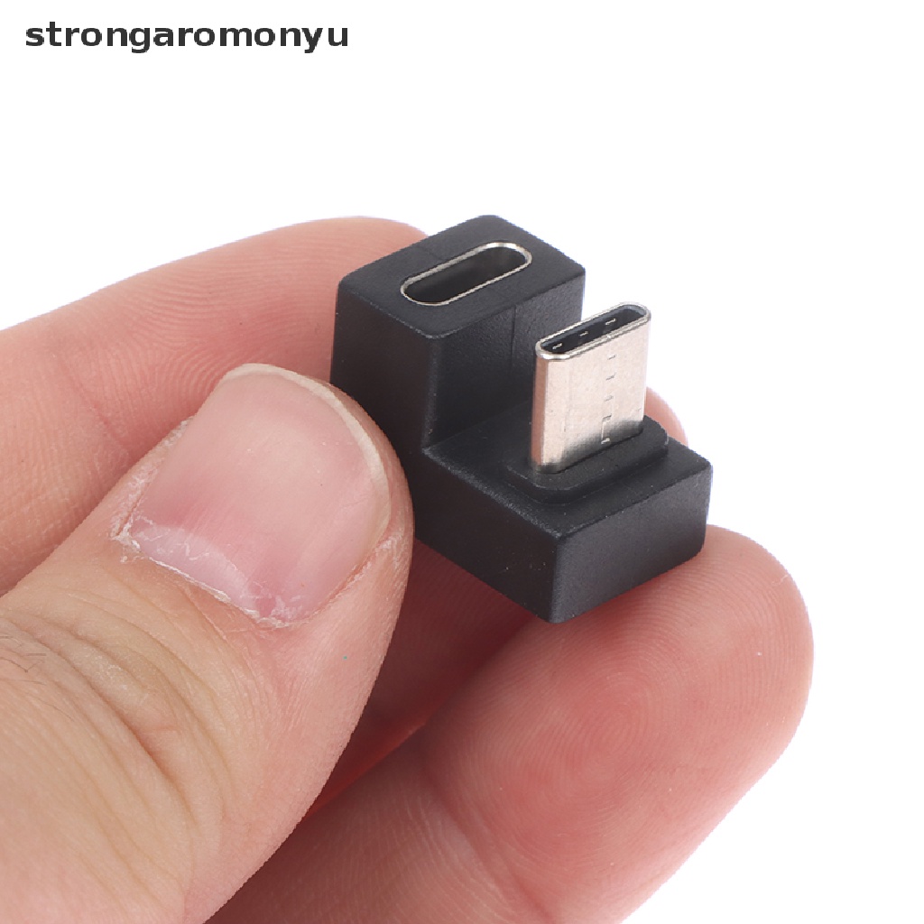 【YU】 USB 3.1 Type-C 20Gbps Male to Female 90 Degree Right Angle Adapter OTG Converter .