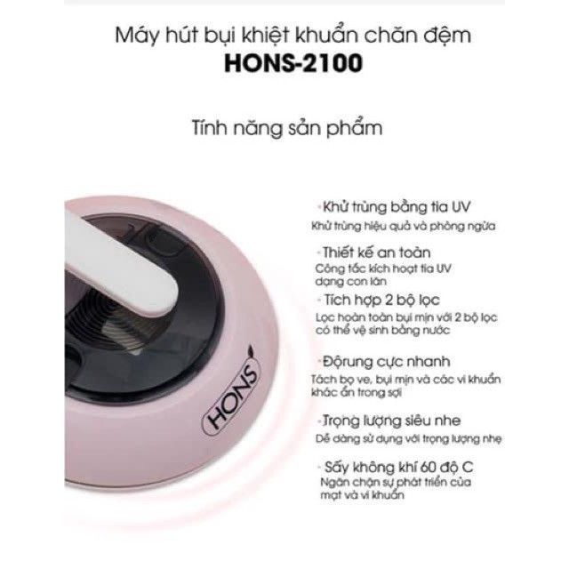 ♥️♥️Máy Hút Bụi Nệm♥️ Diệt Khuẩn Tia UV♥️ Hons 2100♥️♥️Nội Địa Hàn Quốc | BigBuy360 - bigbuy360.vn