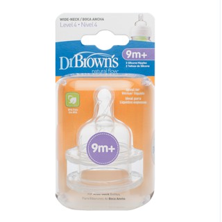 Núm ty Dr.Brown cổ rộng Level 2, 3-6M (2 chiếc)