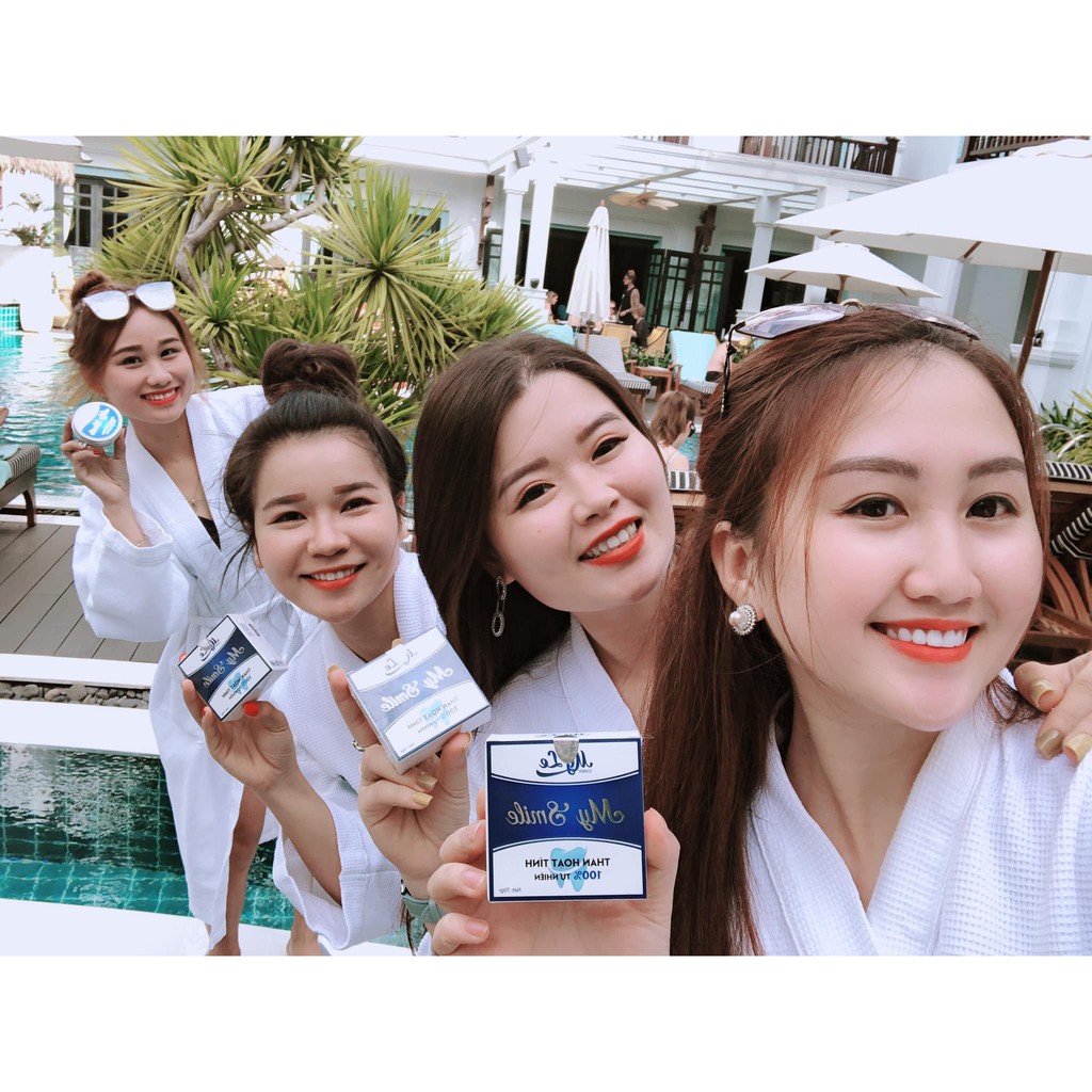 [TẶNG BÀN CHẢI] Tẩy trắng răng, trắng răng than hoạt tính My Smile-100% từ thiên nhiên, làm trắng răng tại nhà