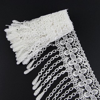 Dải Dây Vải Ren Hoa Phối Tua Rua Nhiều Màu Sắc Độc Đáo