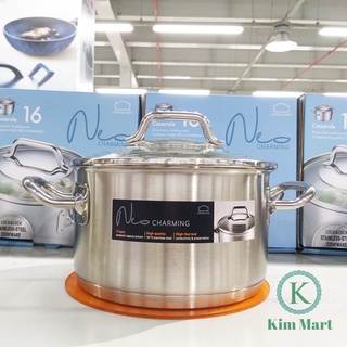 Nồi inox 304 Lock&Lock Neo Charming 20cm đáy từ LCM3203 tuyệt đẹp - Chính hãng