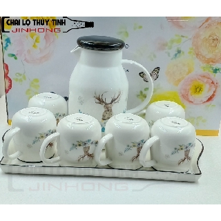 BỘ ẤM CHÉN KHAY GỐM SỨ CAO CẤP (294) L8-55 MS05(MS46)