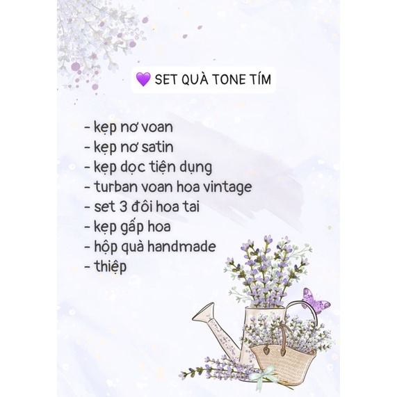 Set Quà Phụ Kiện Tím Cho Nữ - Chính Hãng NHÀ HOA