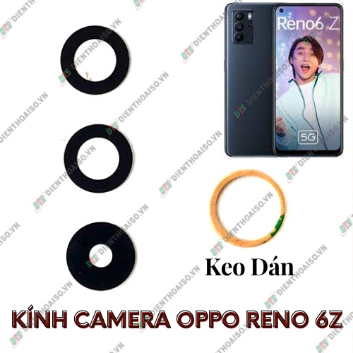 Kính camera oppo reno reno 6z kèm keo dán