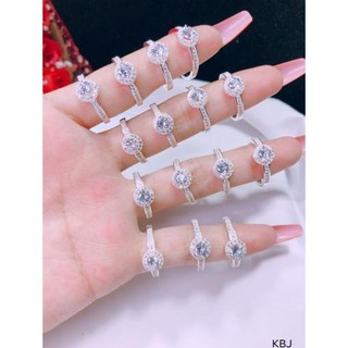 NHẪN ĐÁ MẶT TRÒN BẠC TA SIÊU ĐẸP